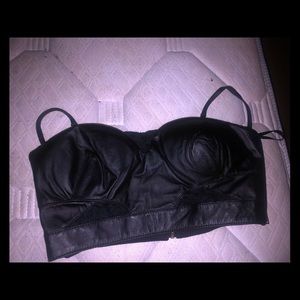 Seamed Bustier real leather😻